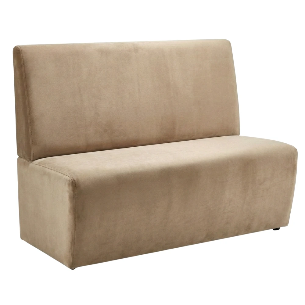 Gastro Sitzbank Anton 2 Gastro Sitzbank Anton in braunem Kunstleder – moderne und robuste Gastronomie Sitzbank mit hoher Rückenlehne