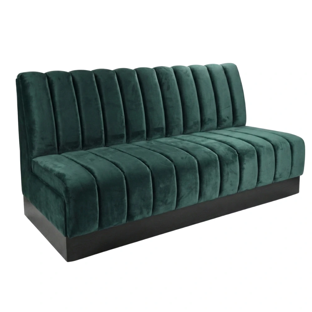 Gastro Sitzbank Heaven 1 Gastro Sitzbank Heaven mit vertikaler Steppung – luxuriöse Gastronomie Sitzbank aus Stoff oder Kunstleder, Farbe individuell anpassbar